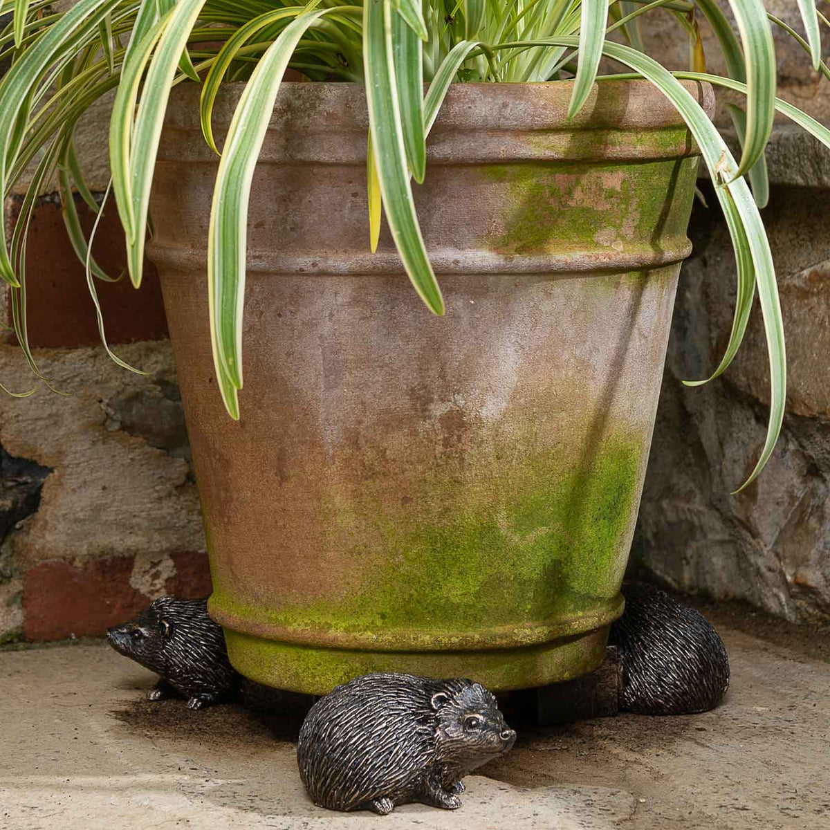 Hedgehog Decorative Pot Feet | Set of 3 | Bronze