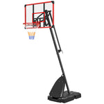 Adjustable Portable Basketball Hoop And Stand With Wheels | Red