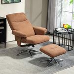 Recliner Chair With Footstool With Adjustable | Brown