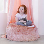 Kids Faux Fur Bean Bag Chair | Pink