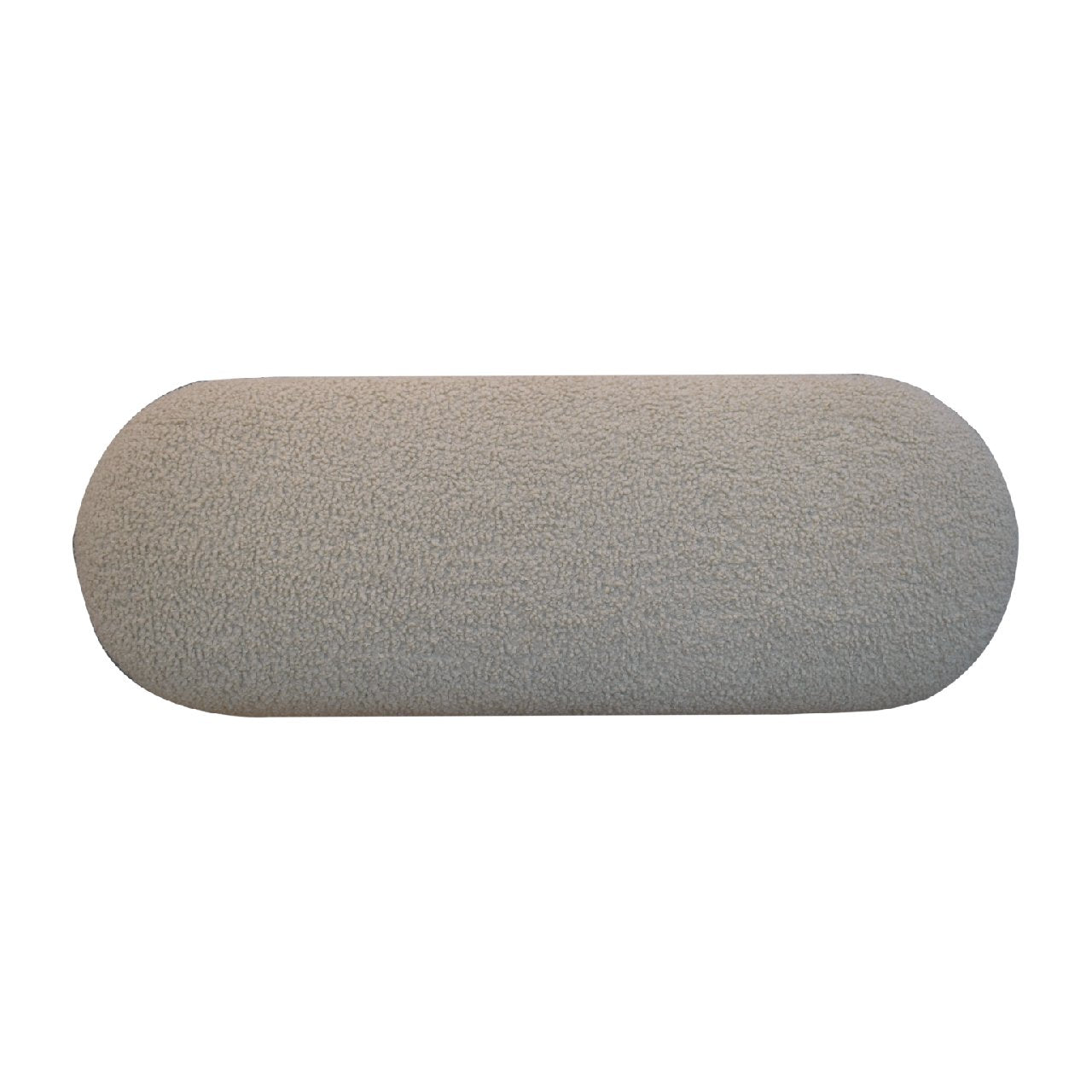 Solid Wood Boucle Hallway Bench