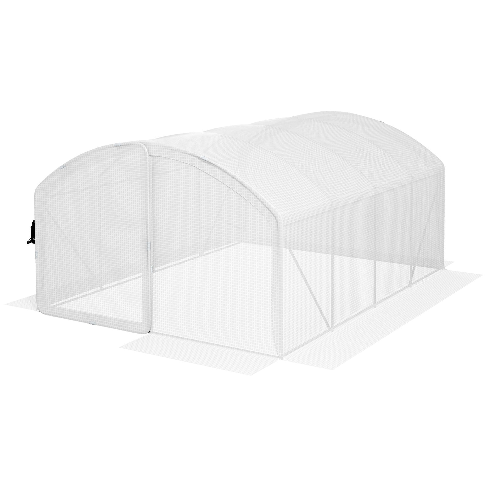 Walk-in Polytunnel Greenhouse W/ Pe Cover 4x3x2m