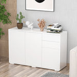 Side Cabinet With 2 Door Cabinet And 2 Drawer Home Office | One Size | White