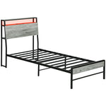 Led Single/double/King Bed Frame With Charging Station | Single