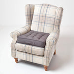 Cotton Armchair Booster Cushion | 50cm x 50cm | Charcoal Grey