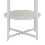 Small Round Coffee Table With 2 Tier | White