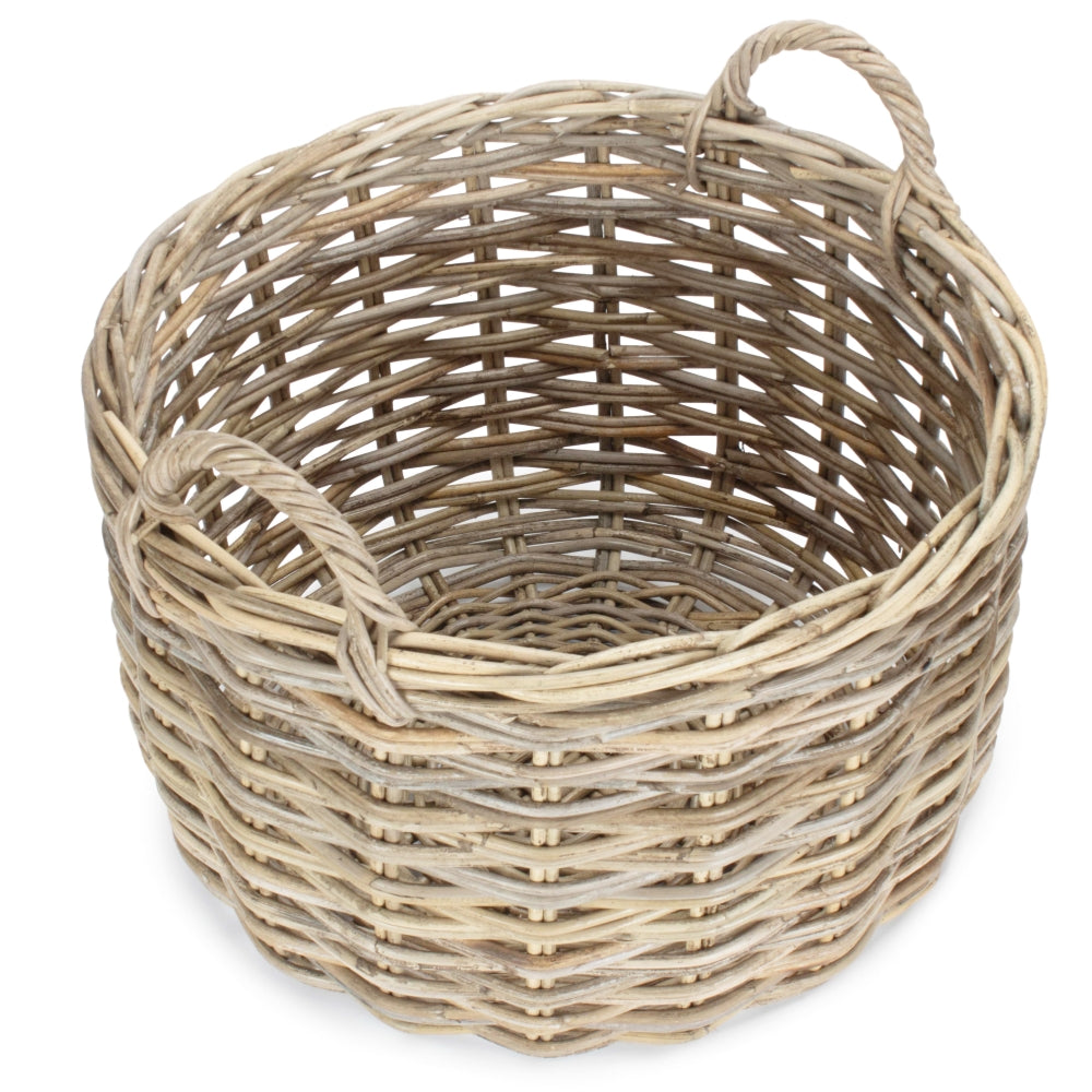 Curved Base Rattan Storage Basket | Small | Natural