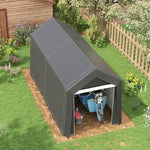 Garden Storage Shed, Waterproof And Heavy Duty Portable Shed | Small | Dark Gray