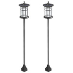 2 Pack 1.8m Led Garden Lamp Post, Solar, Ip44, Cool White