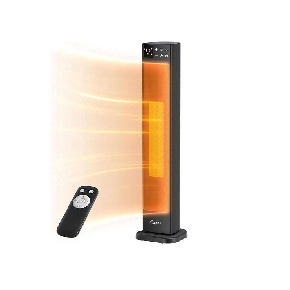 2000w Portable Tower Electric Heater With Ptc Technology, Fast Heating, Eco Mode, Remote Control, And Safety Features – Black