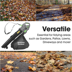 Garden Leaf Blower Vacuum And Shredder 35l Leaf Collection Bag 3000w 10m Cable Lightweight Design Leaf Vacuum