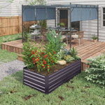 Steel Raised Bed Planter Rods 180 X 90 X 59 Cm | Dark Gray