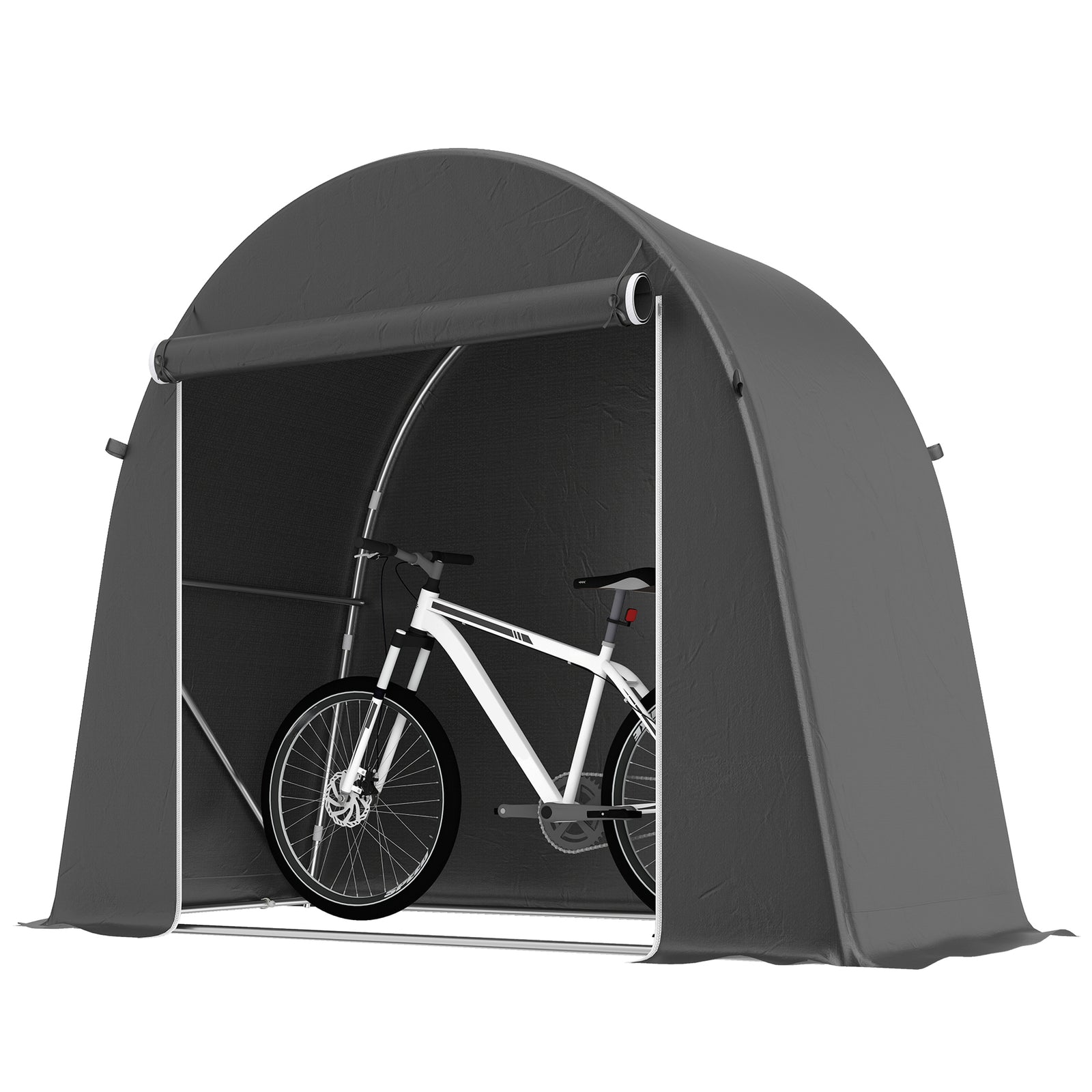 8 X 4 Ft Garden Storage Shed Tent Bike Tent | Dark Grey