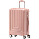 Medium 26" Hard Shell Check In Suitcase 8 Spinner Wheels Hold Luggage | Medium | Rose Gold