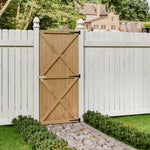 79/85/100cm W X 183cm H Garden Flat Top Pine Wood Gate Kit | Small