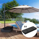 Parasol Weights Sets, Parasol Base Weights Bags | Set of 2 | Black