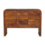 Darcy 3 Over 3 Drawer Chest In Chestnut Finish, Brown | 7 | Brown