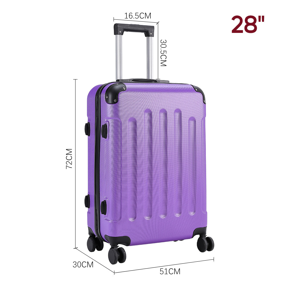 Modern Hardside Spinner Suitcase With Combination Lock | Purple