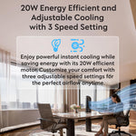 Air Pro 14in Bladeless Desk Fan With Remote Control & 3 Speeds - Black