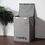 Living and Home Large Laundry Baskets Washing Clothes Storage Folding Basket Hamper With Lid