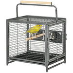 Parrot Cage, Travel Carry Pet Bird Cage Cockatiel W/ Metal Handle