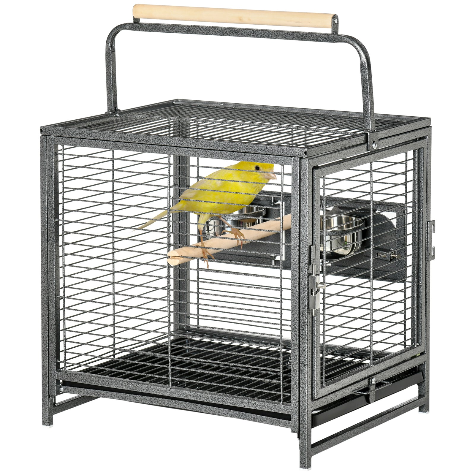 Parrot Cage, Travel Carry Pet Bird Cage Cockatiel W/ Metal Handle