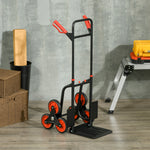 Climbing Stairs Trolley, Foldable, 6 Wheels | Black