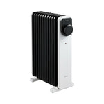 11 U-type Fins Electric Oil Heater With Knob Control & 24-hour Timer, Overheat & Tip-over Protection