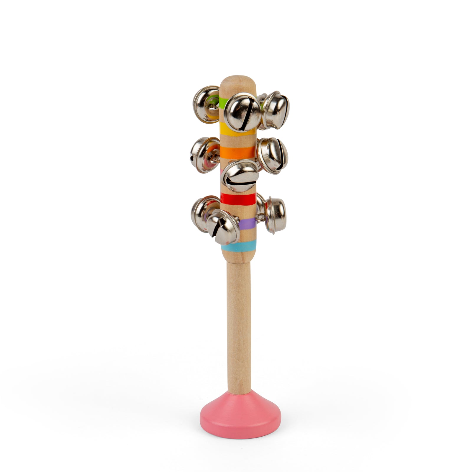 Bigjigs Toys Wooden Bell Stick - 1 Colour Chosen at Random