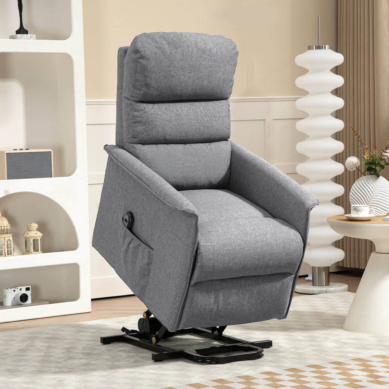 Power Lift Recliner Electric Chair W/ Remote | Grey