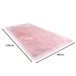 Rectangular Fluffy Shaggy Area Rug Pink Super Soft Plush Carpet For Bedroom | Large | Pink