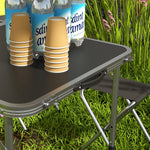 4ft Folding Picnic Table And Chairs, Portable | Black