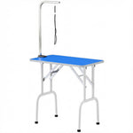 Foldable Dog Grooming Table Adjustable Arm 81x49x80cm | Blue