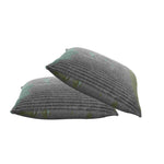 Ribbed Cushion Set, Velvet Fabric | Set of 2 | Green