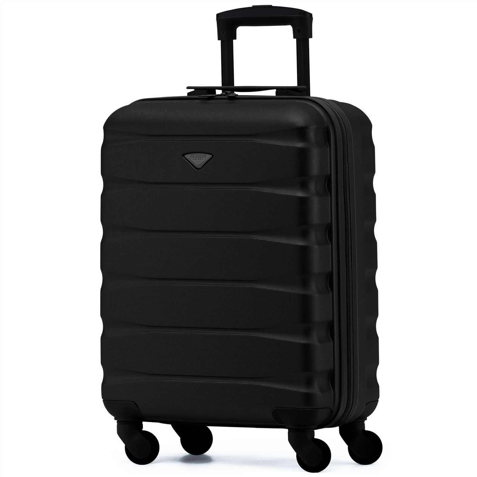 55x40x20cm Lightweight Luggage Hard Shell Cabin Suitcase 60+ Airlines Approved - Carry On Case - 4 Wheels | 55 x 40 x 20cm | Black