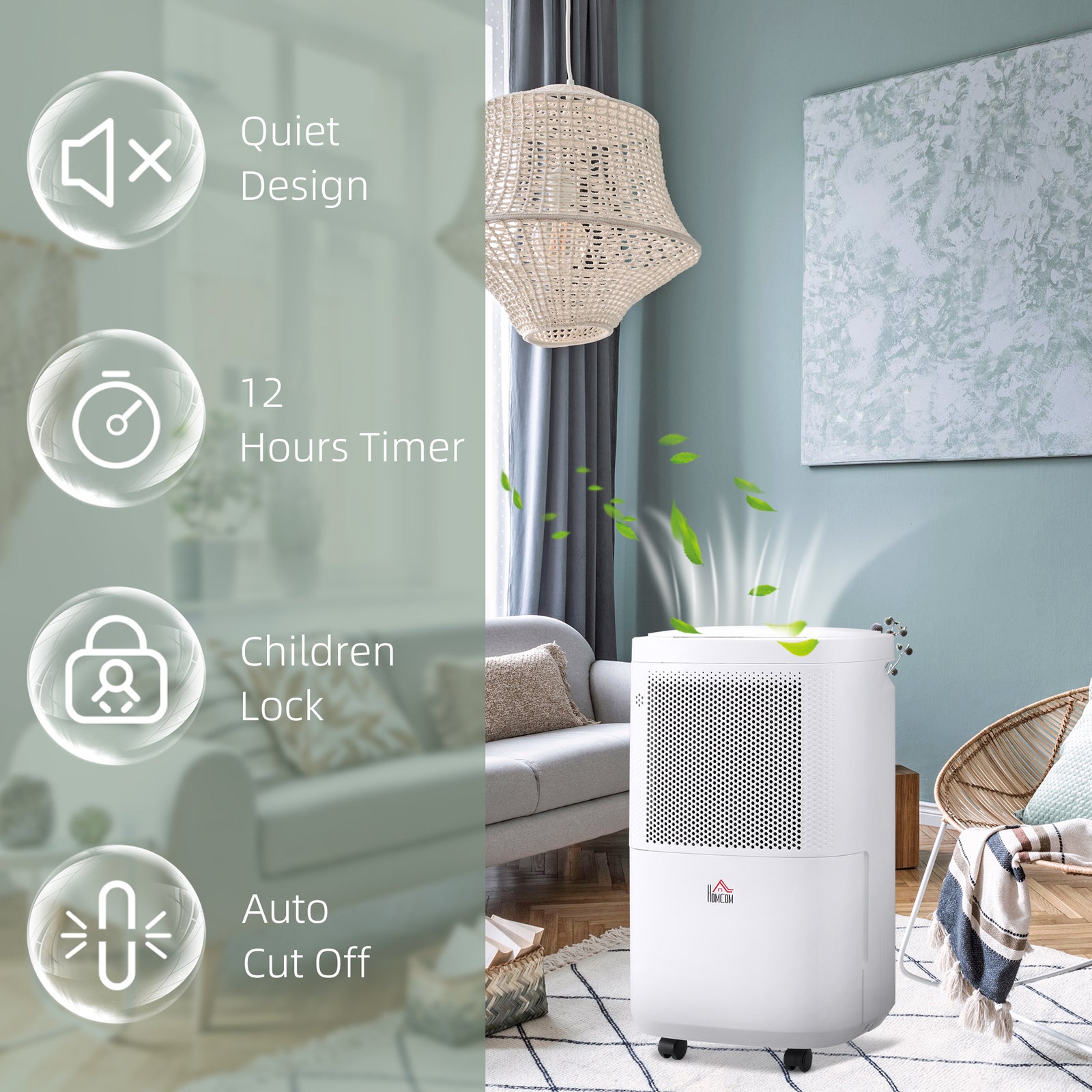 10l Per Day 2.2l Wifi Smart Air Dehumidifier Portable Quiet