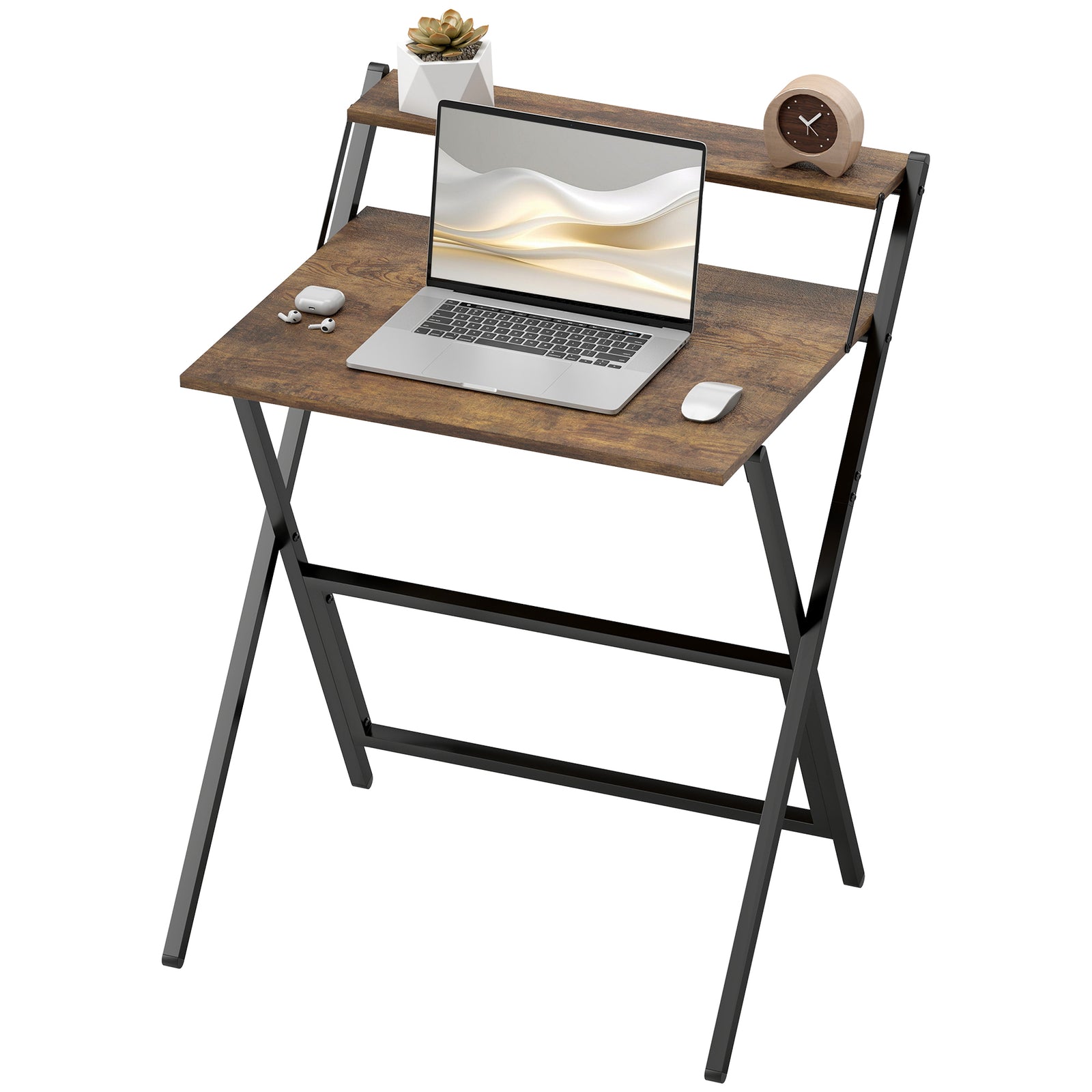 70 Cm Folding Computer Desk For Small Spaces Bedroom | Brown