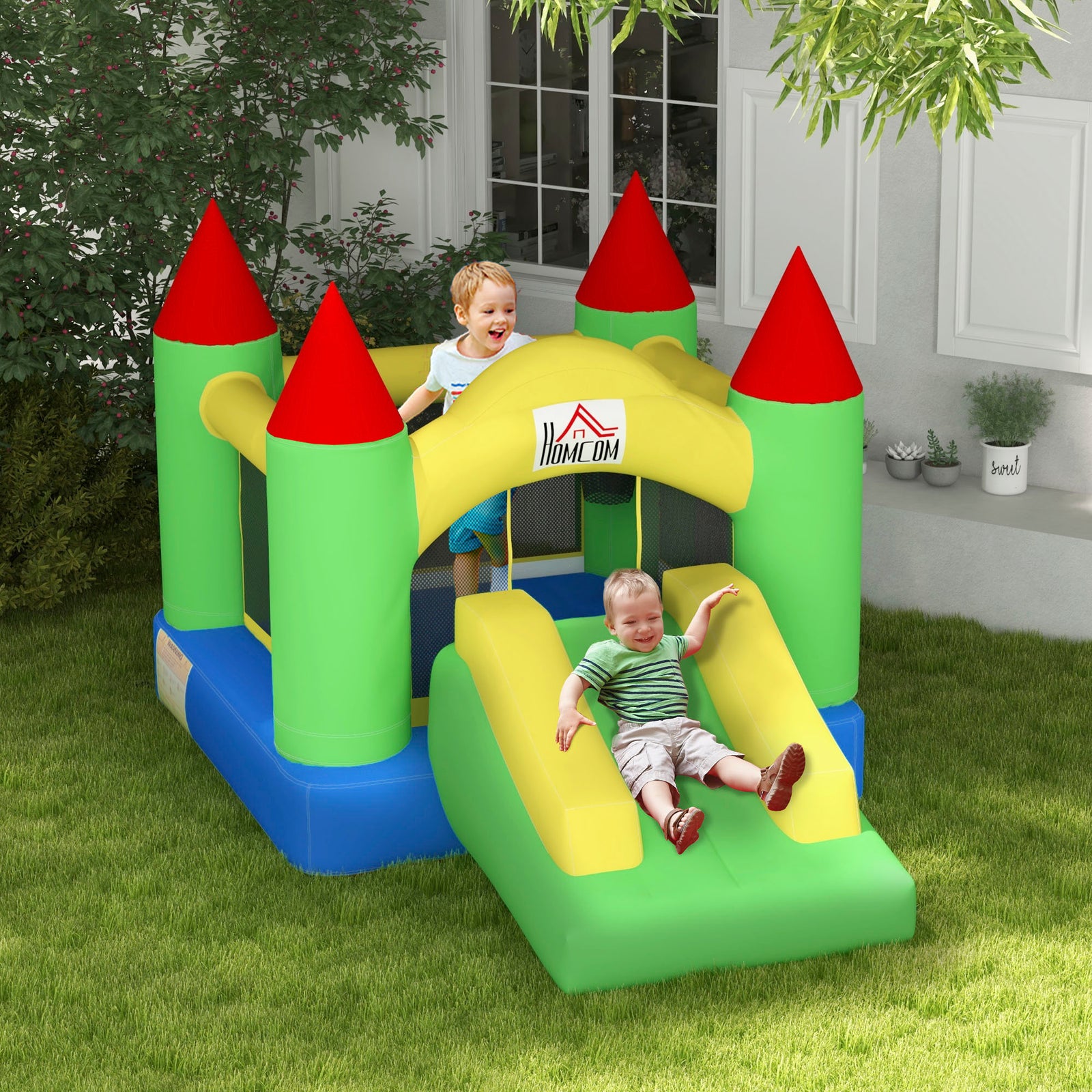 Bouncy Castle With Slide Inflatable Bouncer Kids Jumper Bounce Castle