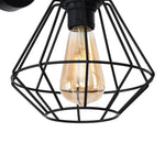 Colin Black Wall Lamp 1xe27 Hand Made Matt Black Cage Style Lamps Creating Industrial Chic