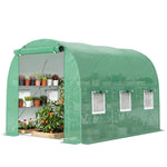 Walk-in Greenhouse With Shelves, Green House With Mesh Windows