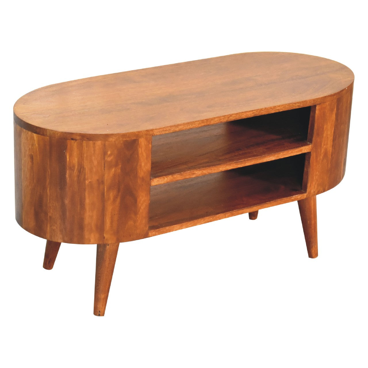 Cortez Chestnut Media Unit, 2 Open Shelves, Brown