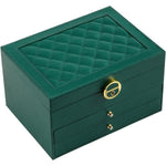 Dyzi 3 Layer Pu Leather Jewellery Box Organiser With Drawers