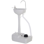 Camping Hand Wash Sink With Towel Holder & Soap Dispenser | Gray
