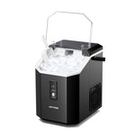 Nugget Ice Maker Portable Ice Machine With Handle, 15kg/24h, Ready In 5 Minutes, Self-cleaning, Easy To Use For Home | Black