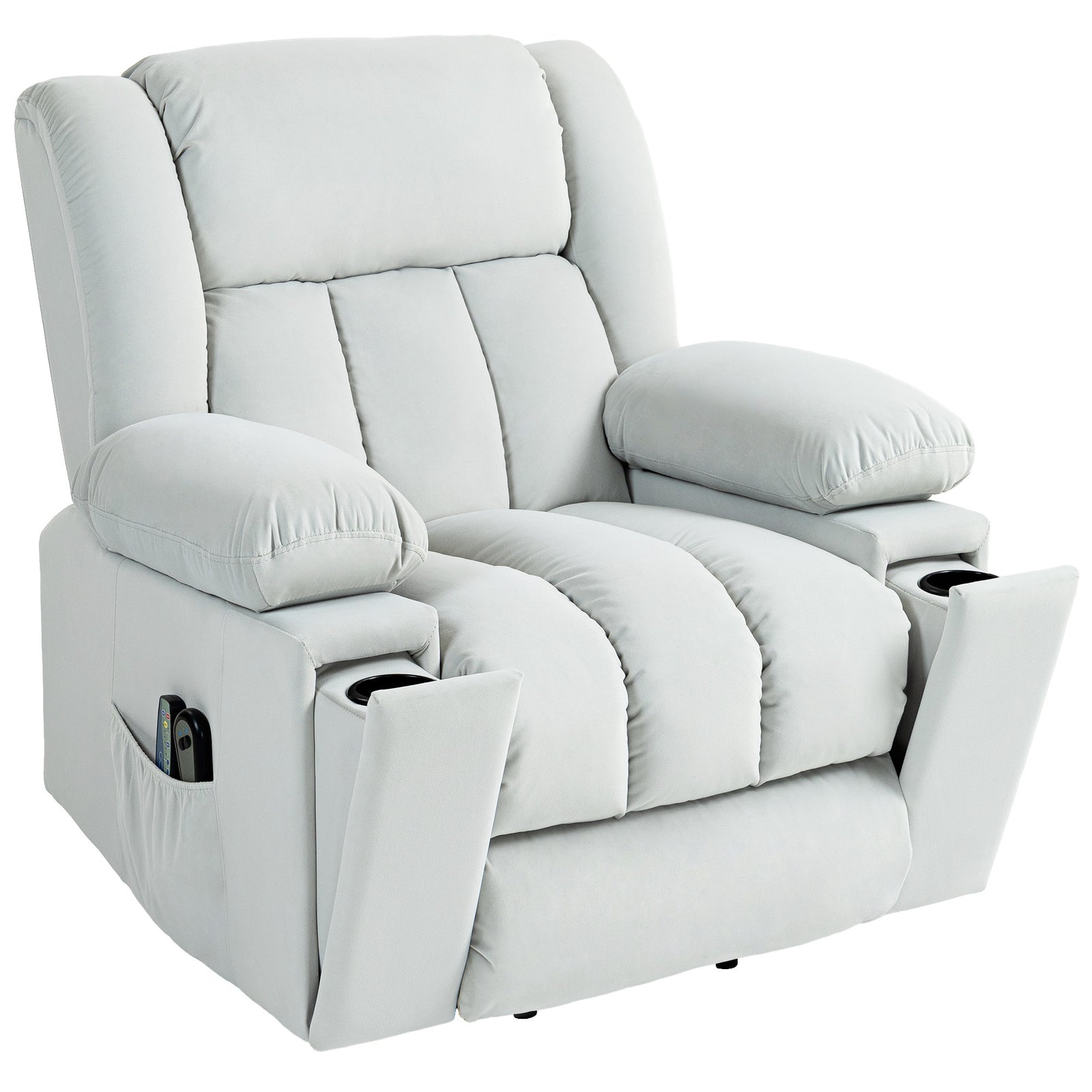 Power Lift Recliner Chair With Vibration Massage, Usb | Dove Gray