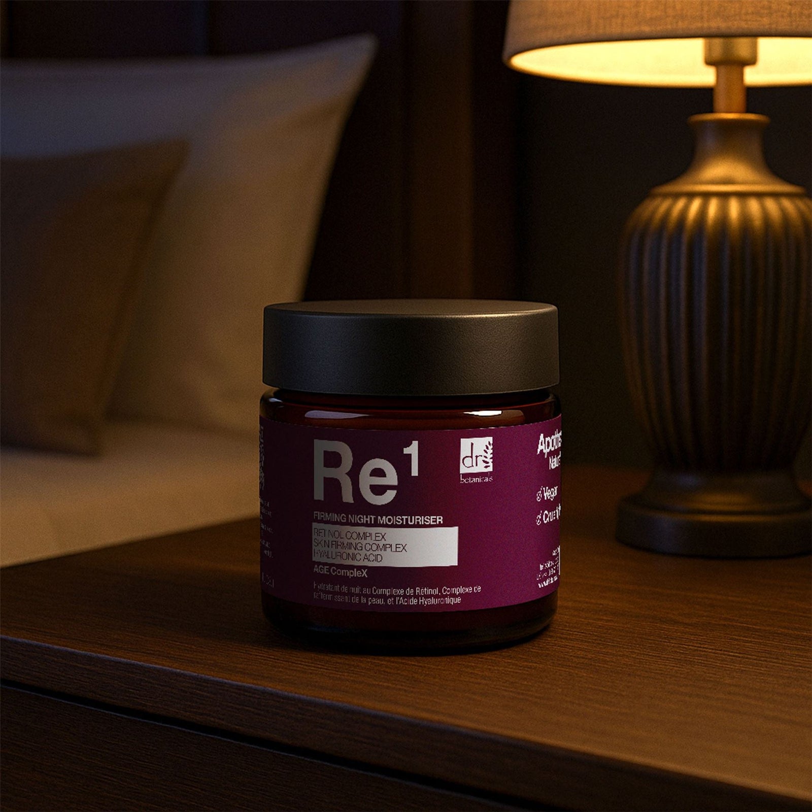 Retinol Complex 1%, Skin Firming Complex 1% & Hyaluronic Acid 1% Anti-ageing Night Moisturiser 60ml For Hydration And Plumping