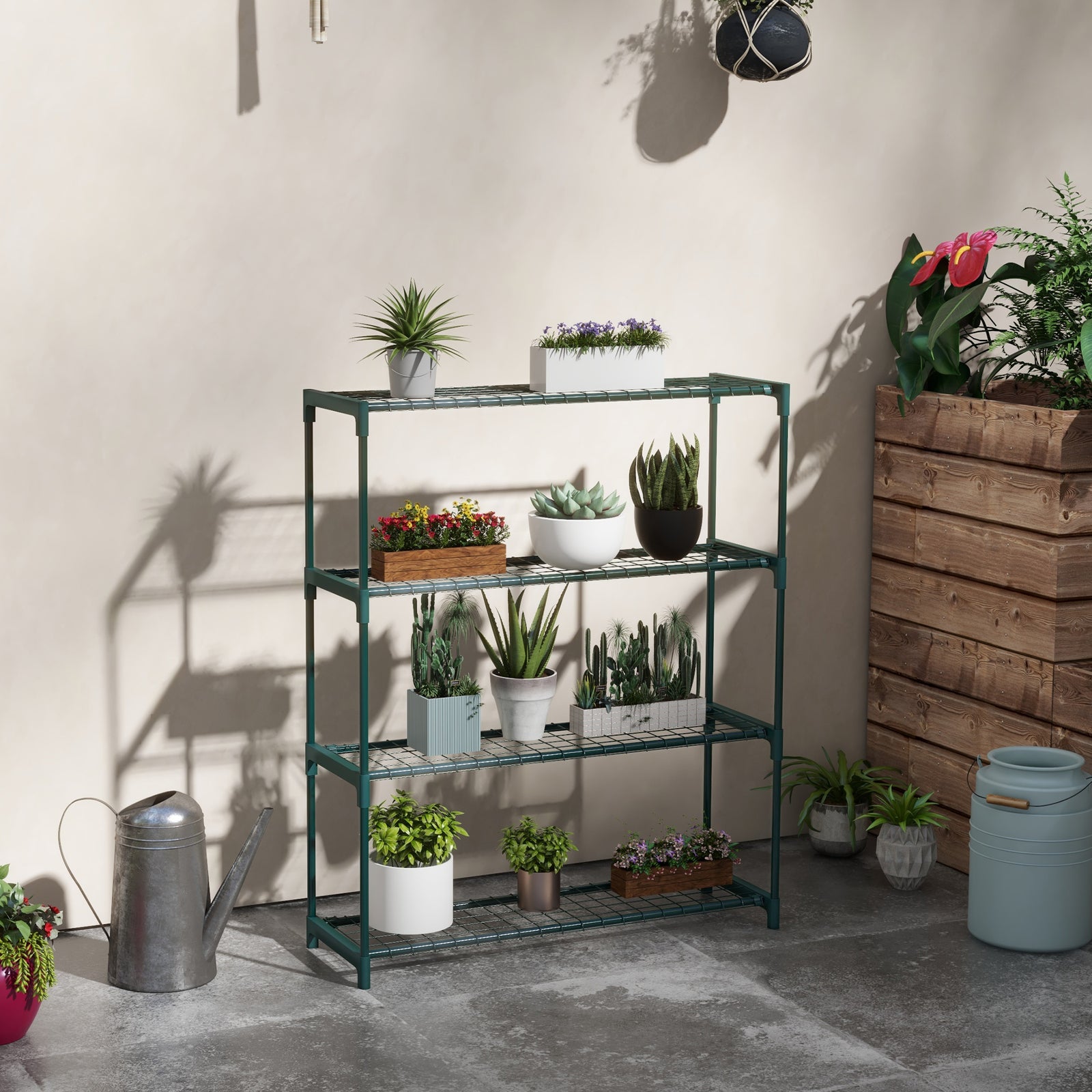 Plant Stand, 4-tier Planter Holder Flower Display Rack