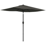 2x3m Rectangular Parasol Patio Outdoor Table Umbrella | Dark Gray
