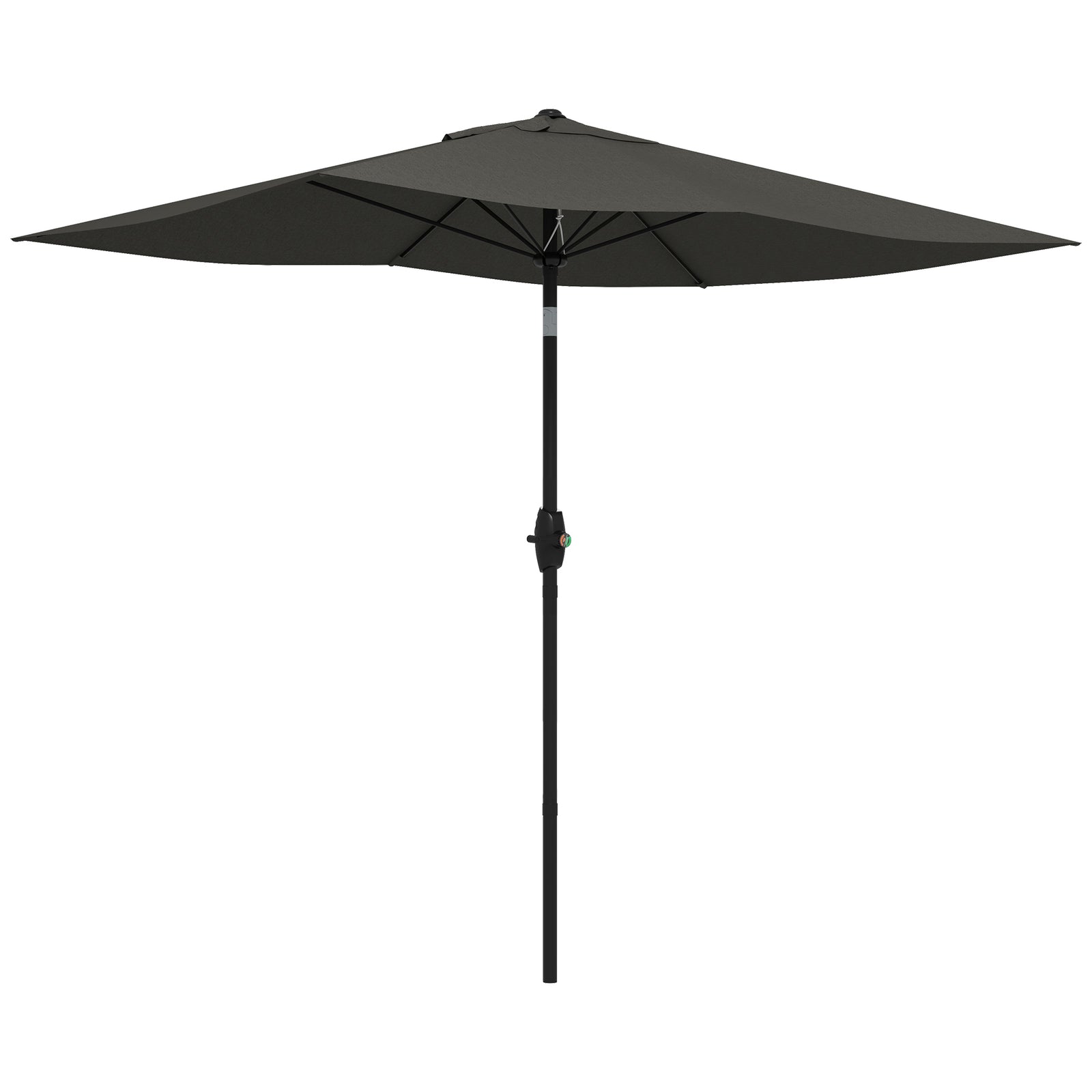 2x3m Rectangular Parasol Patio Outdoor Table Umbrella | Dark Gray
