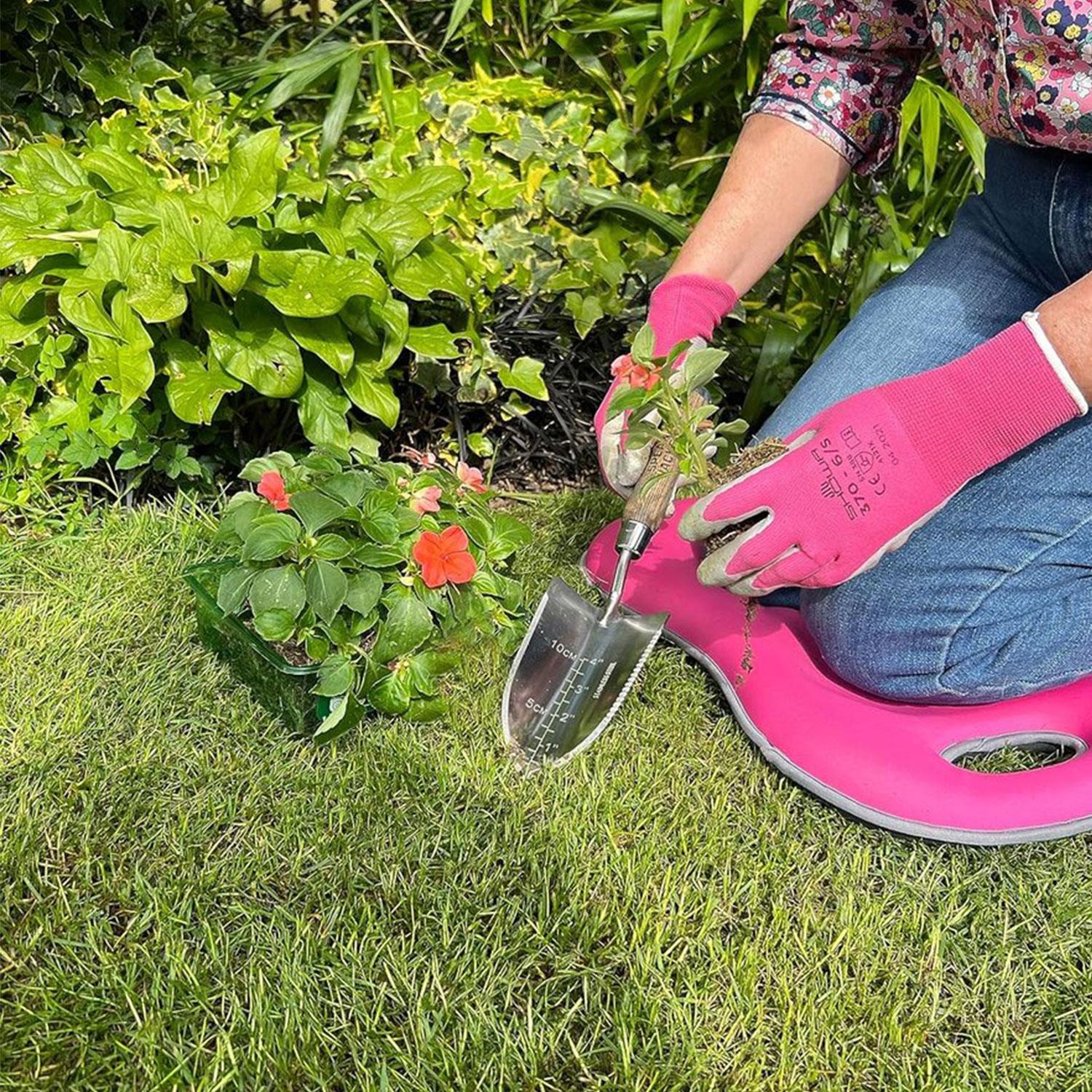 Kew Gardens Collection Cushioned Garden Polyester Kneeler, Pink